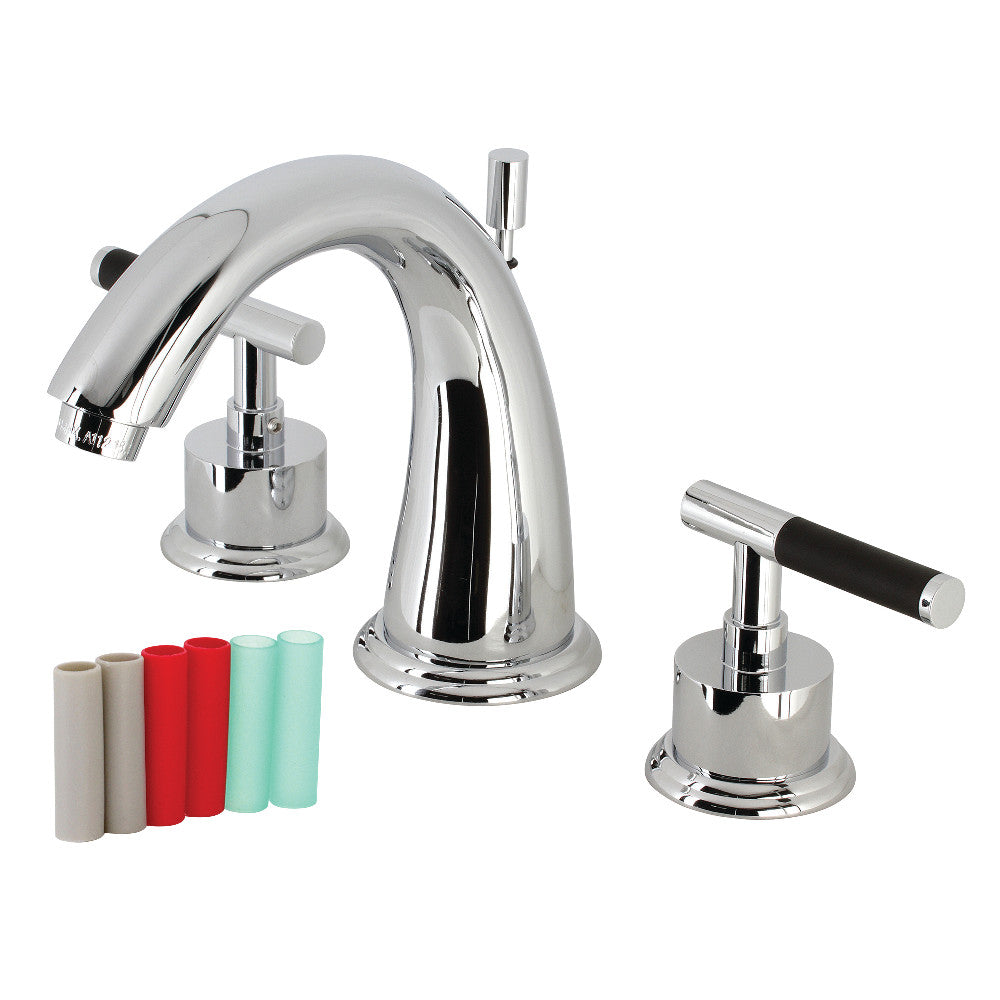 Kingston Brass KS2961CKL Kaiser Widespread Bathroom Faucet with Brass Pop-Up, Polished Chrome - BNGBath