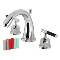 Thumbnail for Kingston Brass KS2961CKL Kaiser Widespread Bathroom Faucet with Brass Pop-Up, Polished Chrome - BNGBath