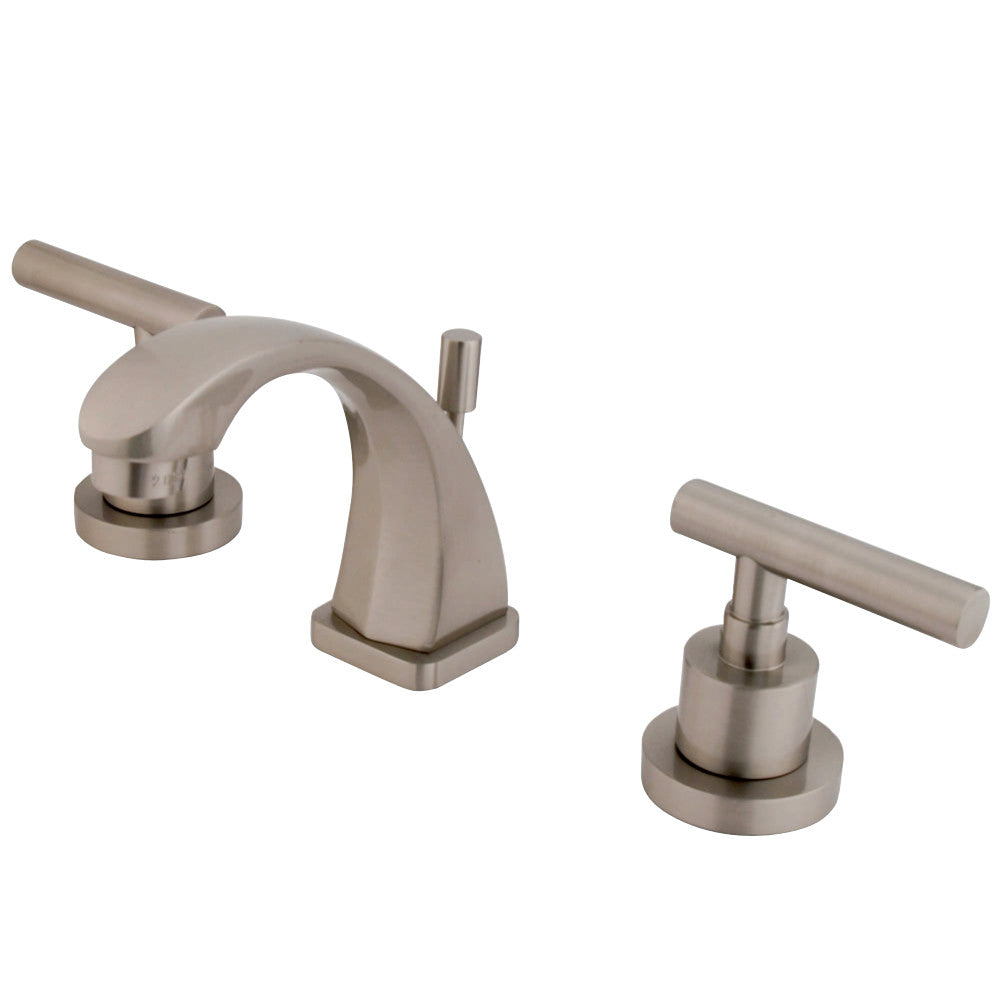 Kingston Brass KS4948CML Manhattan 8 in. Widespread Bathroom Faucet, Brushed Nickel - BNGBath