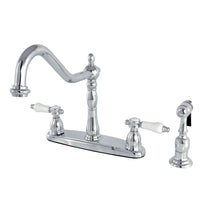 Thumbnail for Kingston Brass KB1751BPLBS Bel-Air Centerset Kitchen Faucet, Polished Chrome - BNGBath