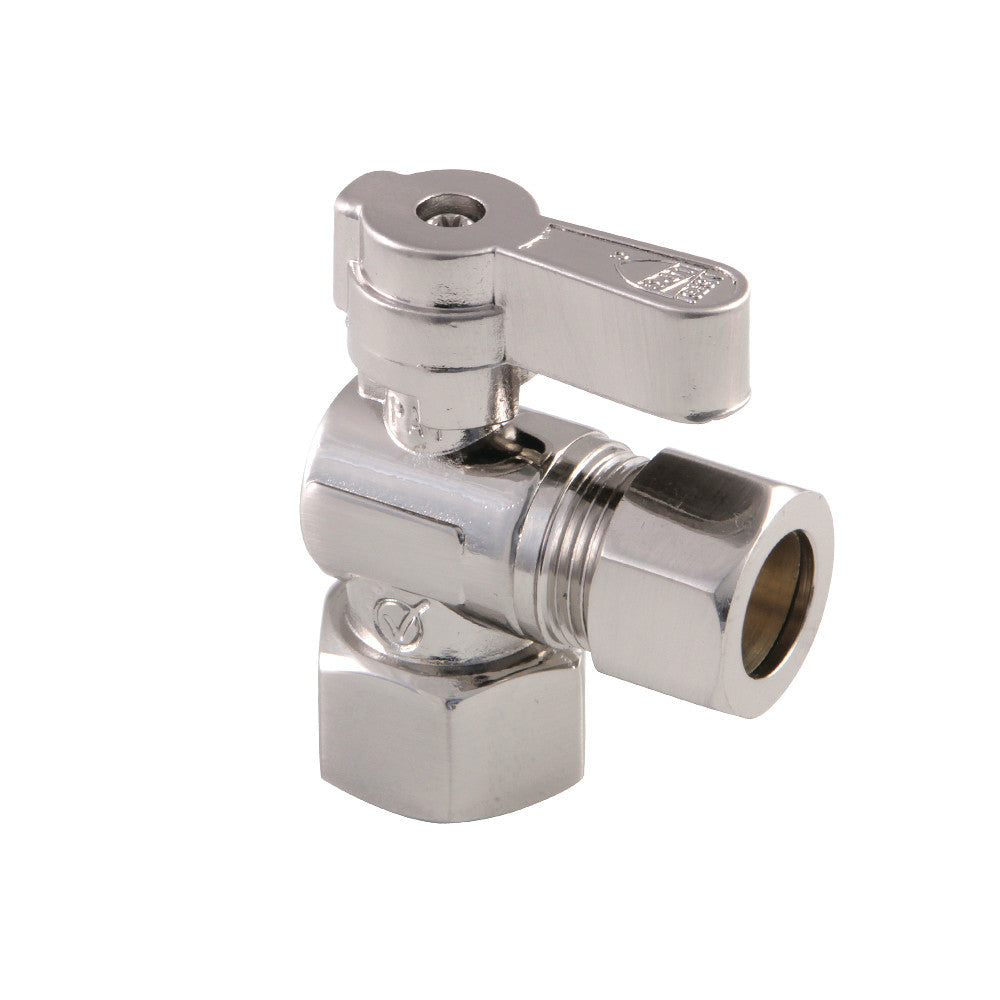 Kingston Brass KF4440SN 1/2" FIP X 1/2" OD Comp Angle Stop Valve, Brushed Nickel - BNGBath