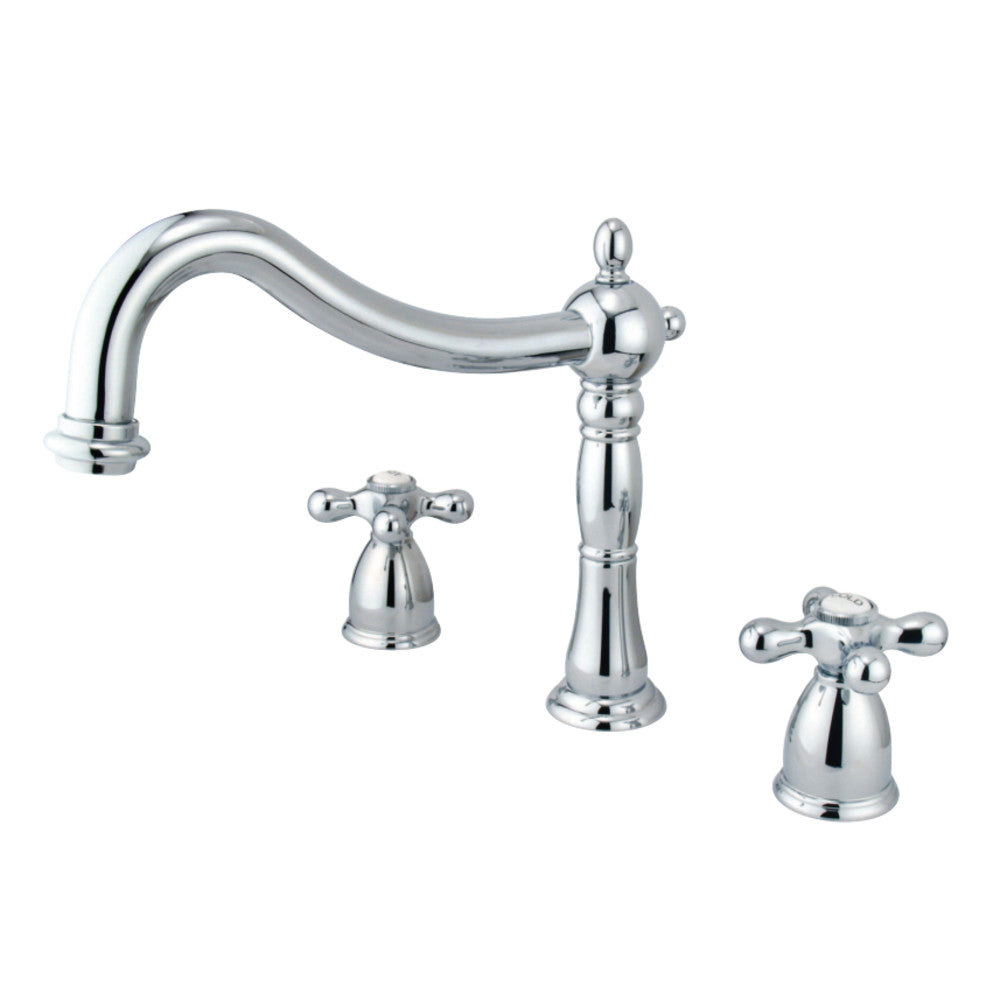 Kingston Brass KS1341AX Heritage Roman Tub Faucet, Polished Chrome - BNGBath