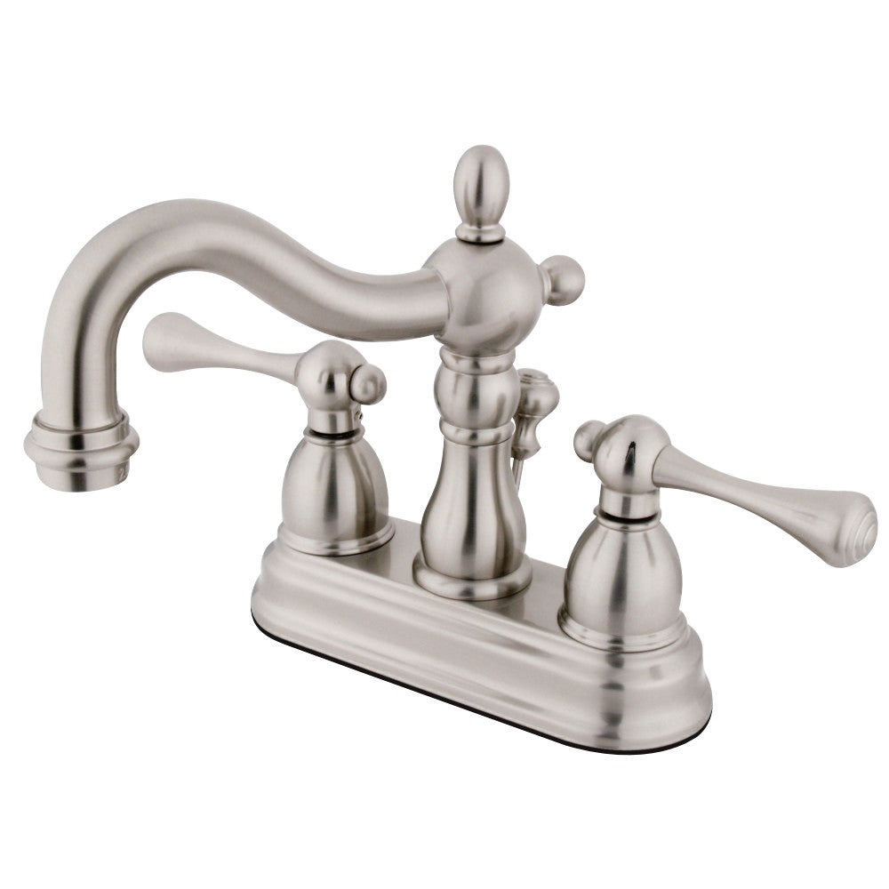 Kingston Brass KB1608BL 4 in. Centerset Bathroom Faucet, Brushed Nickel - BNGBath