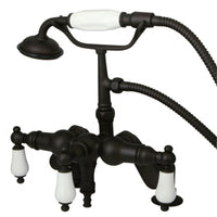 Thumbnail for Kingston Brass CC621T5 Vintage Adjustable Center Deck Mount Tub Faucet, Oil Rubbed Bronze - BNGBath