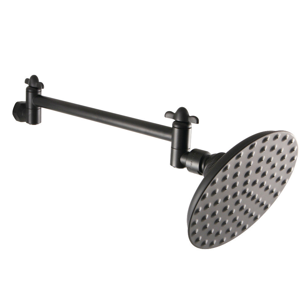 Kingston Brass CK135K0 Victorian 5" Showerhead with High Low Adjustable Arm, Matte Black - BNGBath