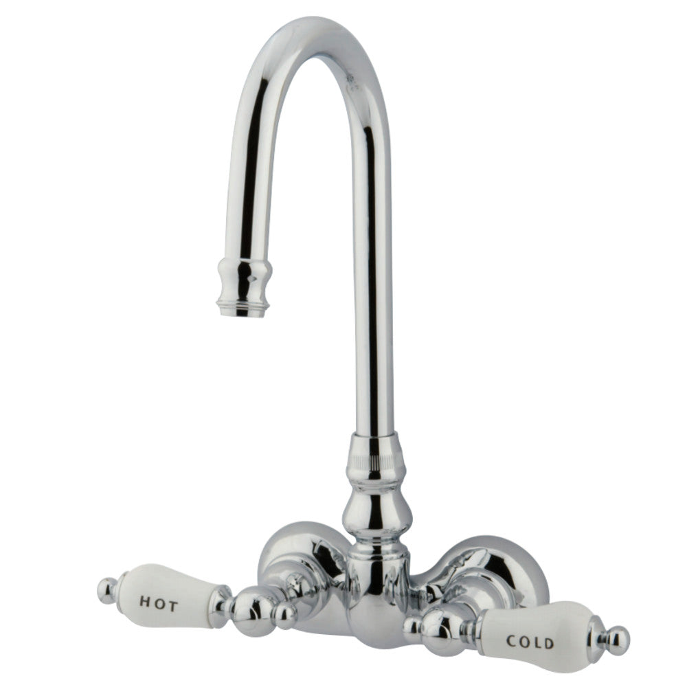 Kingston Brass CC74T1 Vintage 3-3/8-Inch Wall Mount Tub Faucet, Polished Chrome - BNGBath