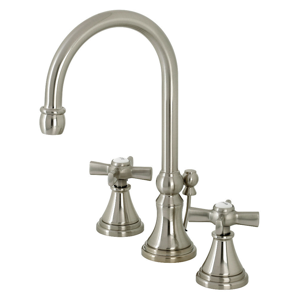 Kingston Brass KS2988ZX Millennium Widespread Bathroom Faucet with Brass Pop-Up, Brushed Nickel - BNGBath