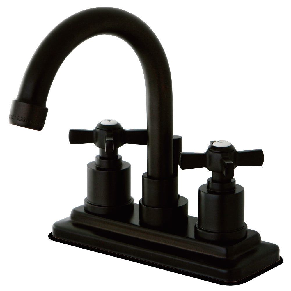 Kingston Brass KS8665ZX Millennium 4 in. Centerset Bathroom Faucet with Brass Pop-Up, Oil Rubbed Bronze - BNGBath