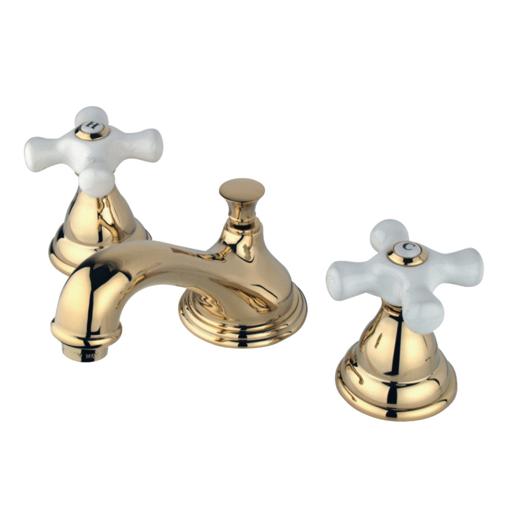 Kingston Brass KS5562PX 8 in. Widespread Bathroom Faucet, Polished Brass - BNGBath