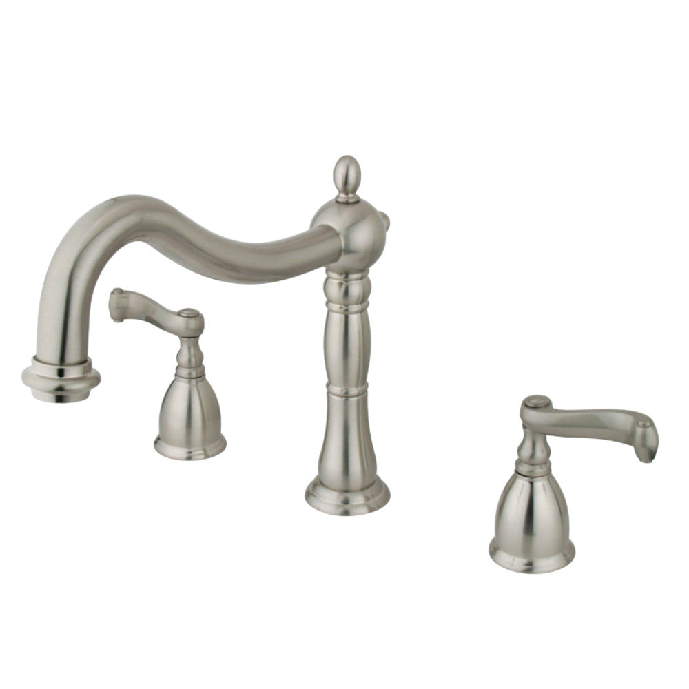 Kingston Brass KS1348FL Heritage Roman Tub Faucet, Brushed Nickel - BNGBath