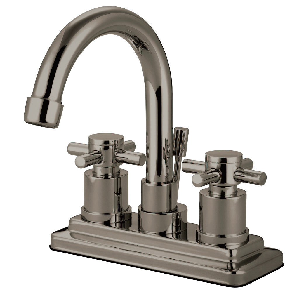 Kingston Brass KS8668DX Concord 4 in. Centerset Bathroom Faucet with Brass Pop-Up, Brushed Nickel - BNGBath