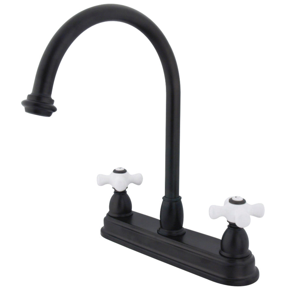 Kingston Brass KB3745PX Restoration Centerset Kitchen Faucet, Oil Rubbed Bronze - BNGBath