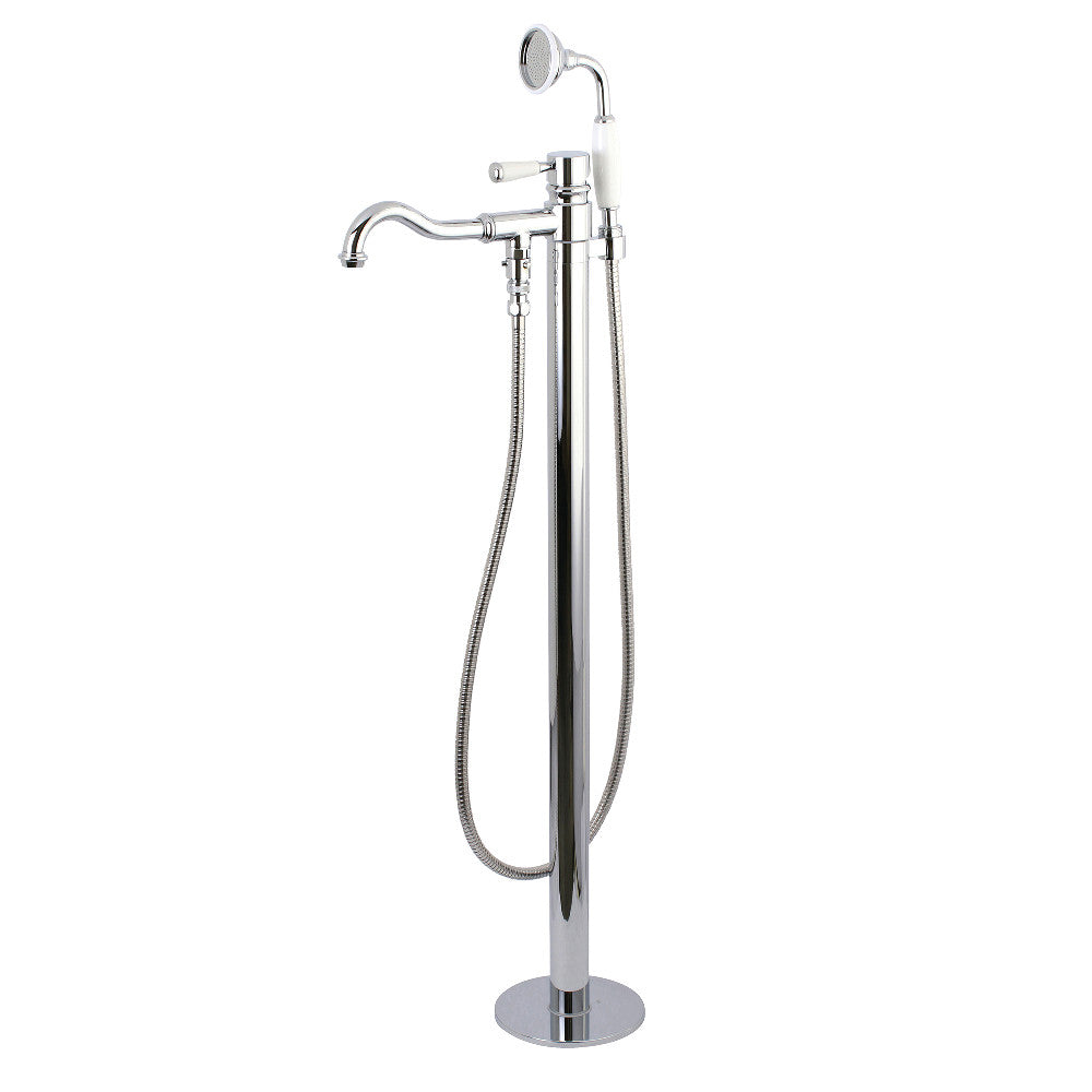 Kingston Brass KS7131DPL Paris Freestanding Tub Faucet with Hand Shower, Polished Chrome - BNGBath