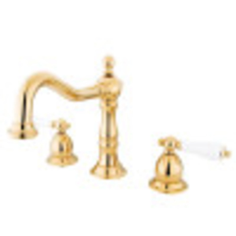 Kingston Brass KS1972PL 8 in. Widespread Bathroom Faucet, Polished Brass - BNGBath