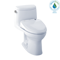 Thumbnail for TOTO WASHLET+  UltraMax II One-Piece Elongated 1.28 GPF Toilet and WASHLET S350e Bidet Seat,  - MW604584CEFG#01 - BNGBath