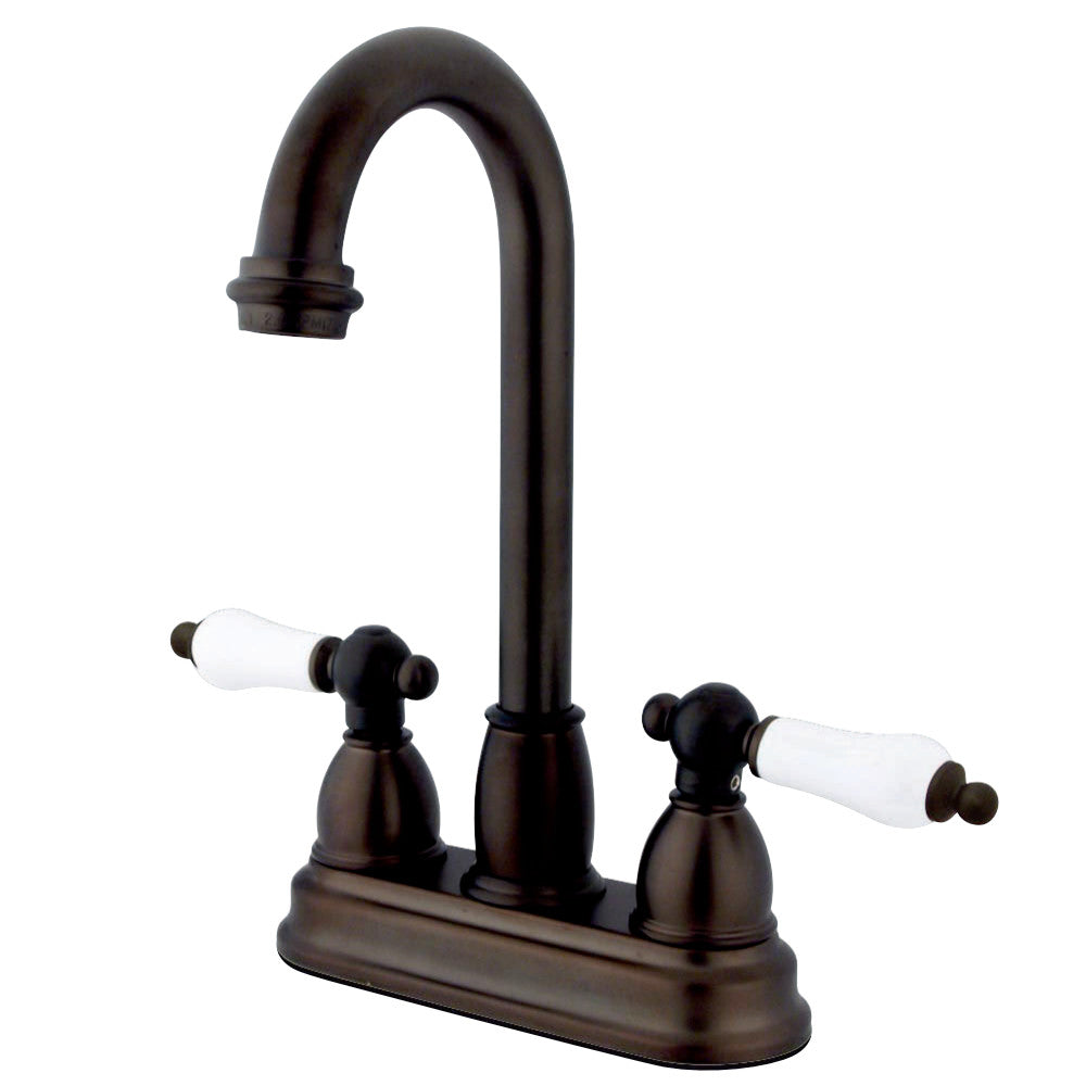 Kingston Brass KB3495PL Restoration 4" Centerset Bar Faucet, Oil Rubbed Bronze - BNGBath