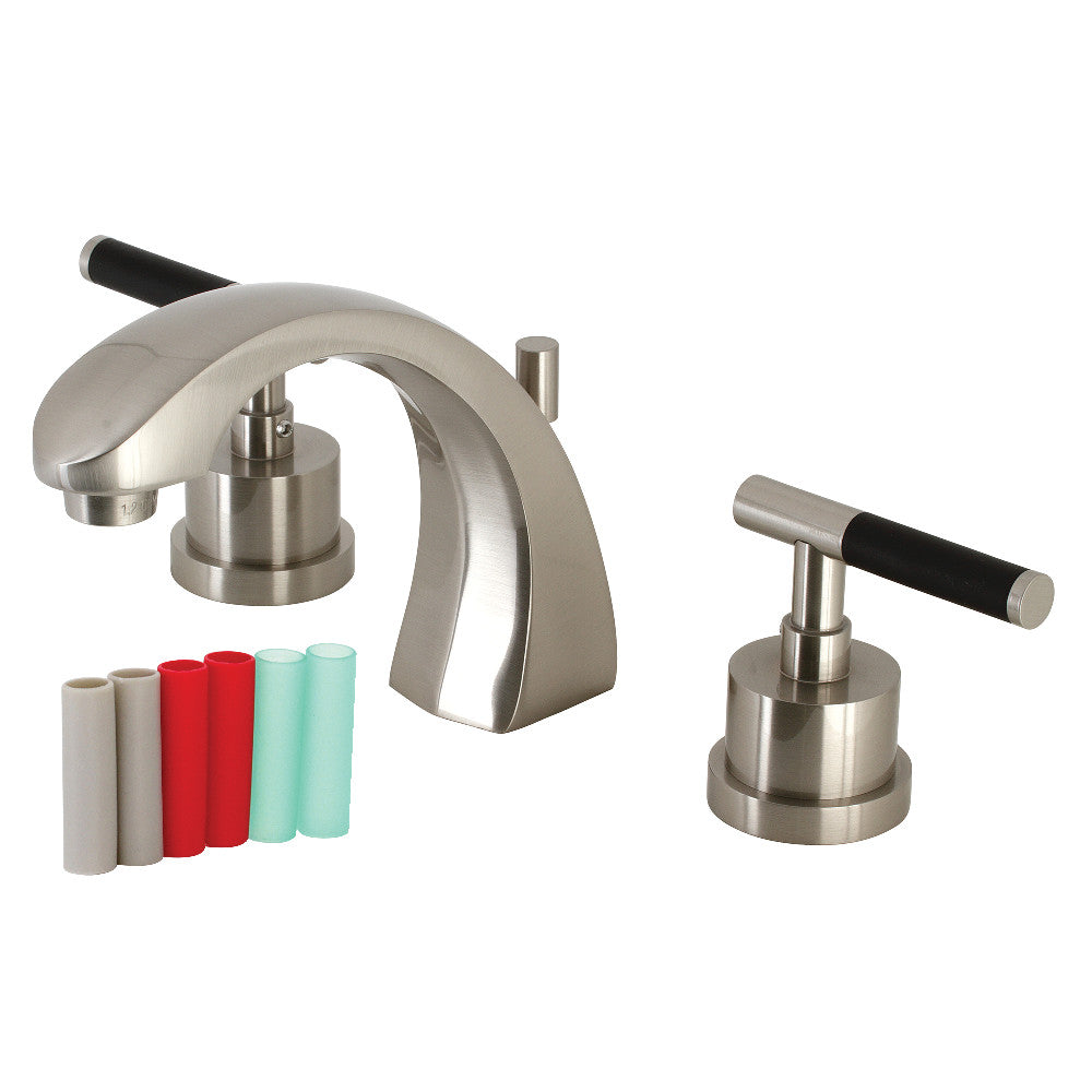 Kingston Brass KS4988CKL Kaiser Widespread Bathroom Faucet with Brass Pop-Up, Brushed Nickel - BNGBath