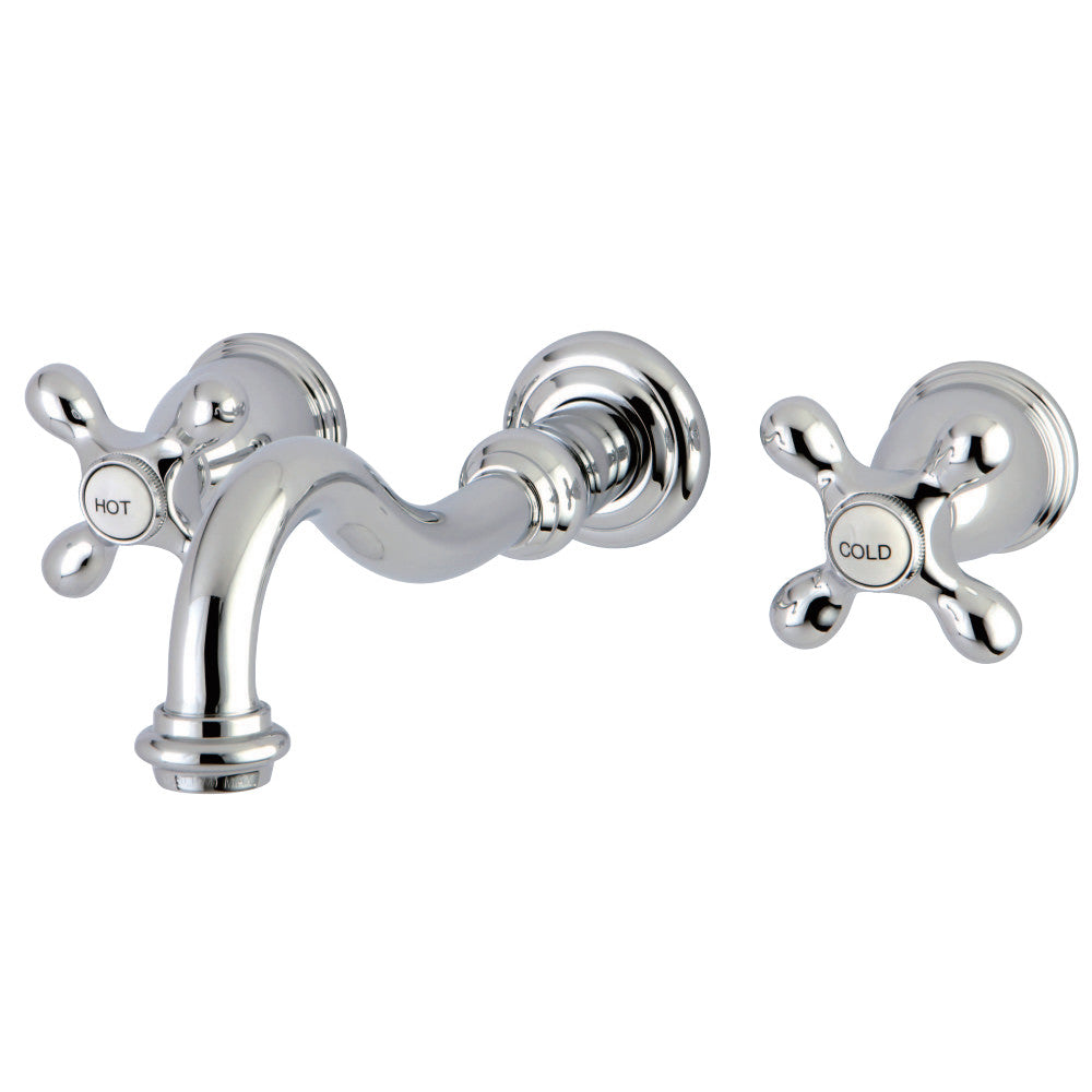 Kingston Brass KS3121AX Vintage 2-Handle Wall Mount Bathroom Faucet, Polished Chrome - BNGBath