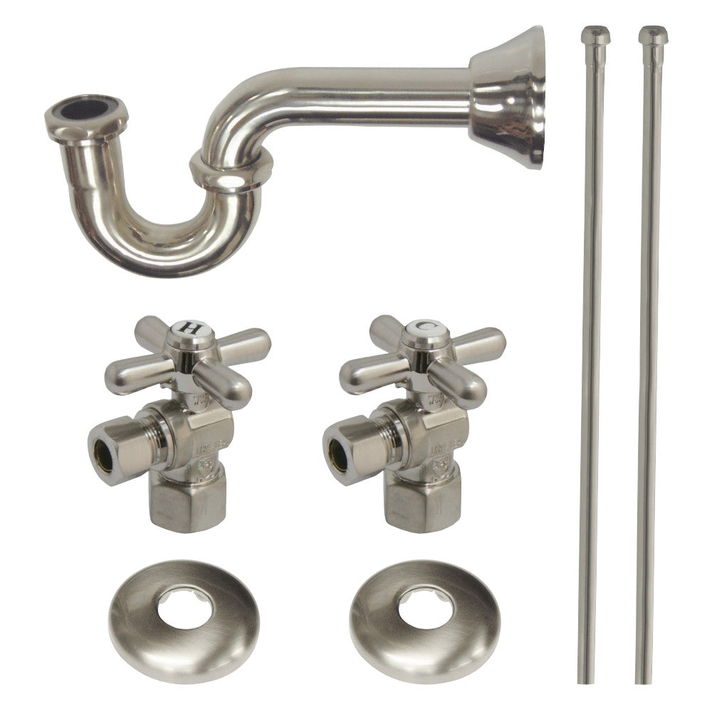 Kingston Brass KPK108P Plumbing Supply Kits Combo, 1/2" IPS Inlet, 3/8" Comp Oulet - BNGBath