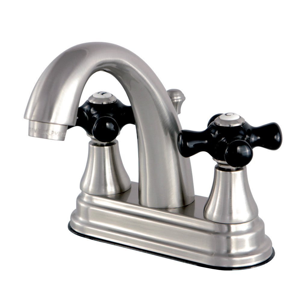 Kingston Brass KS7618PKX 4 in. Centerset Bathroom Faucet, Brushed Nickel - BNGBath