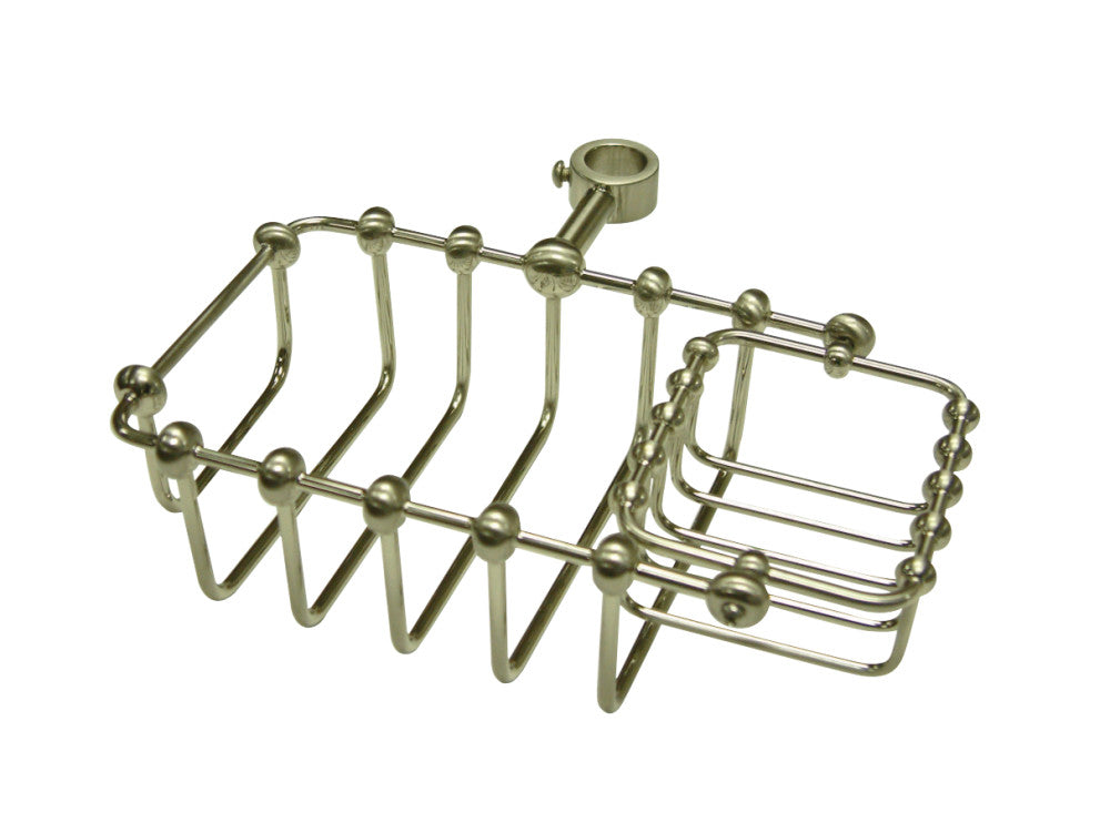 Kingston Brass CC2148 7" Riser Mount Soap Basket, Brushed Nickel - BNGBath