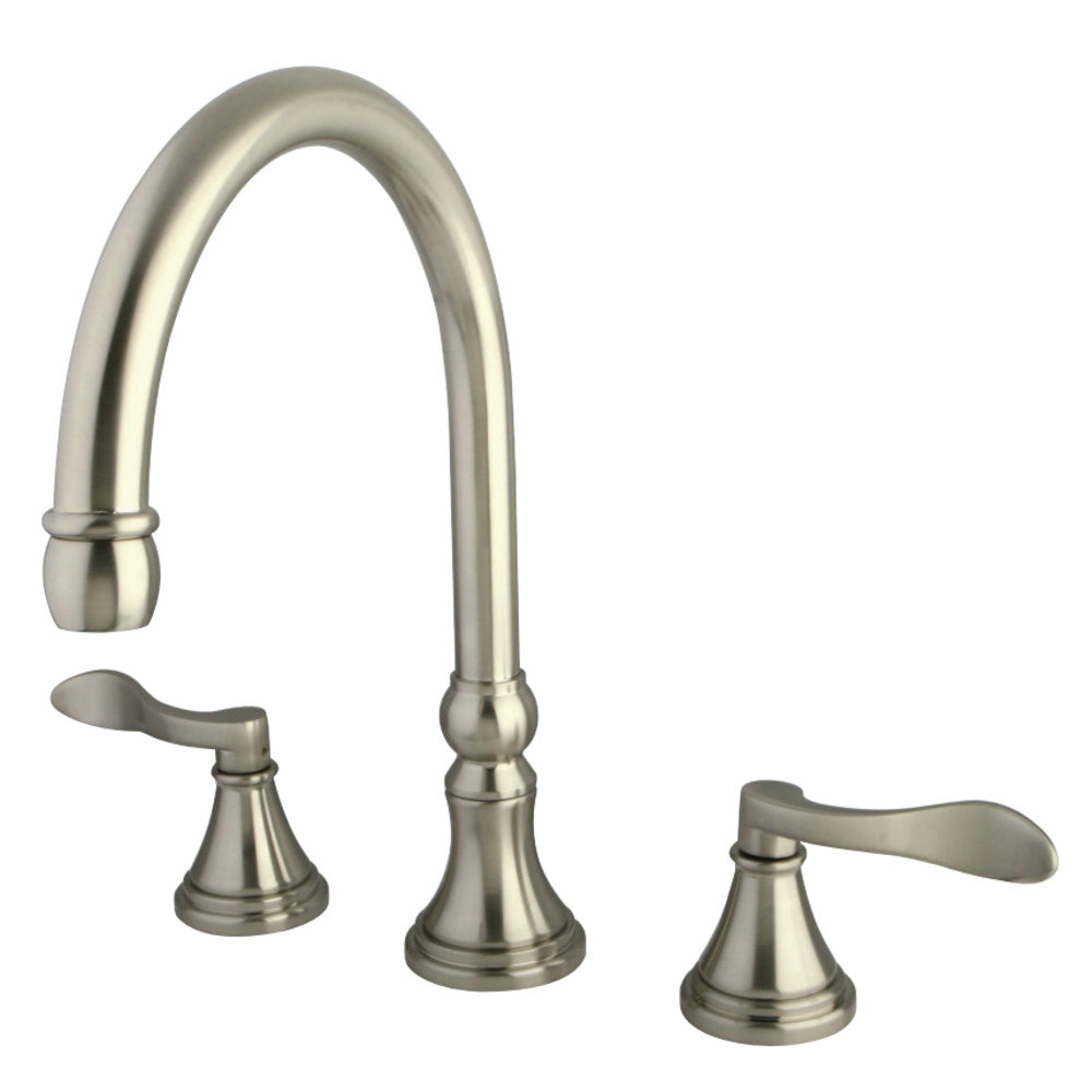 Kingston Brass KS2348DFL NuFrench Roman Tub Faucet, Brushed Nickel - BNGBath