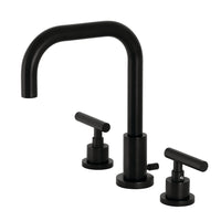 Thumbnail for Kingston Brass FSC8930CML Manhattan Widespread Bathroom Faucet with Brass Pop-Up, Matte Black - BNGBath