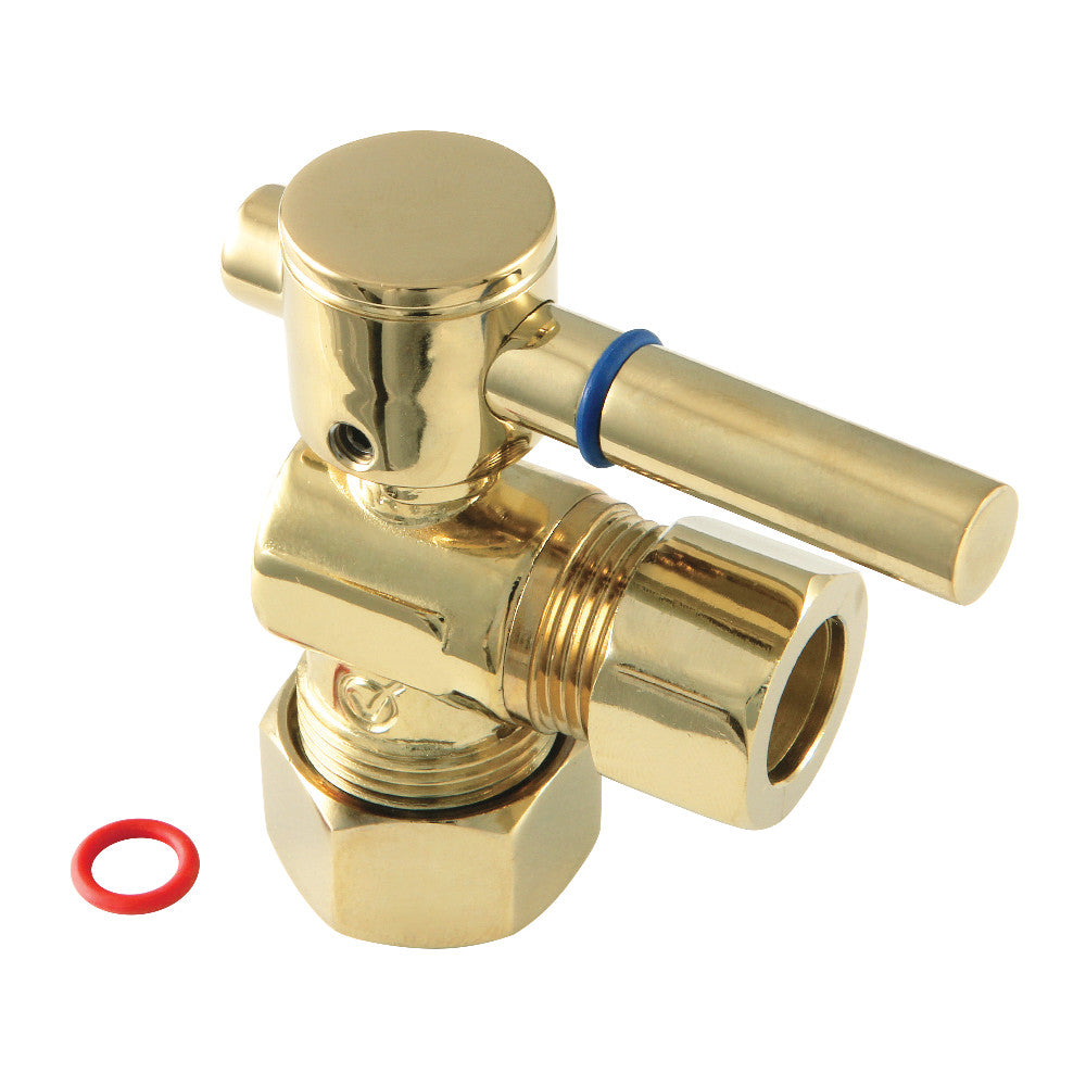 Kingston Brass CC54402DL 5/8" OD Comp X 1/2" OD Comp Angle Stop Valve, Polished Brass - BNGBath