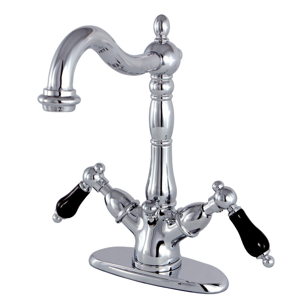 Kingston Brass KS1431PKL Duchess Two-Handle Bathroom Faucet with Brass Pop-Up and Cover Plate, Polished Chrome - BNGBath