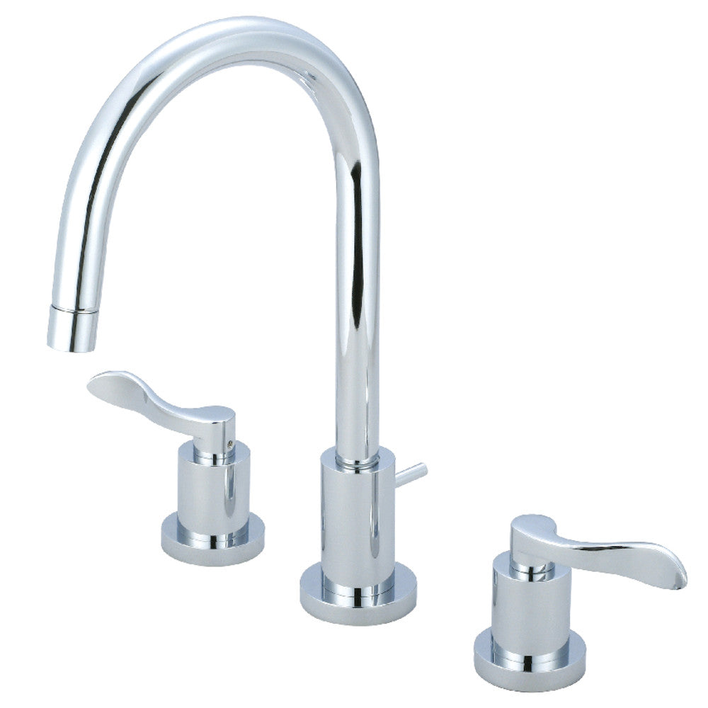 Kingston Brass KS8921DFL 8 in. Widespread Bathroom Faucet, Polished Chrome - BNGBath