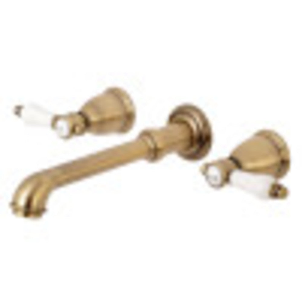 Kingston Brass KS7023BPL Bel-Air 2-Handle Wall Mount Roman Tub Faucet, Antique Brass - BNGBath