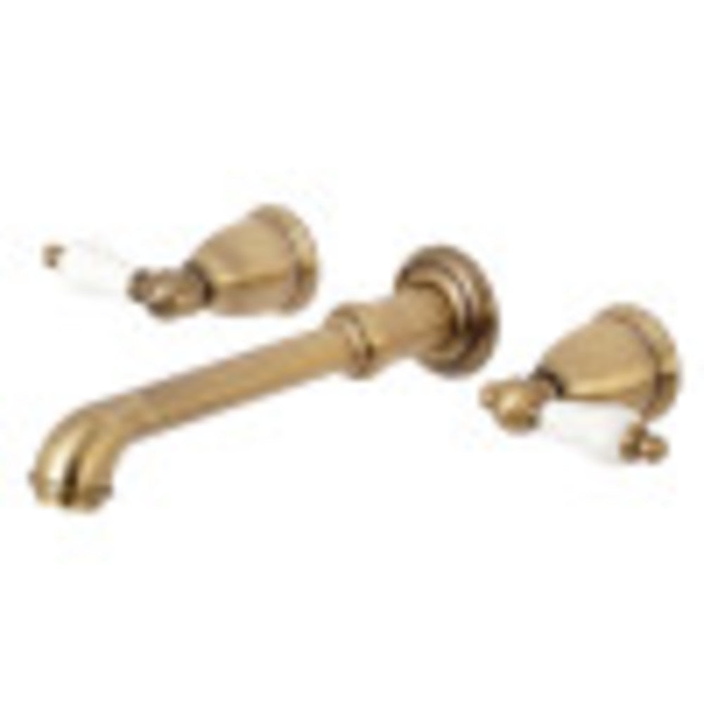 Kingston Brass KS7023PL English Vintage Wall Mount Roman Tub Faucet, Antique Brass - BNGBath