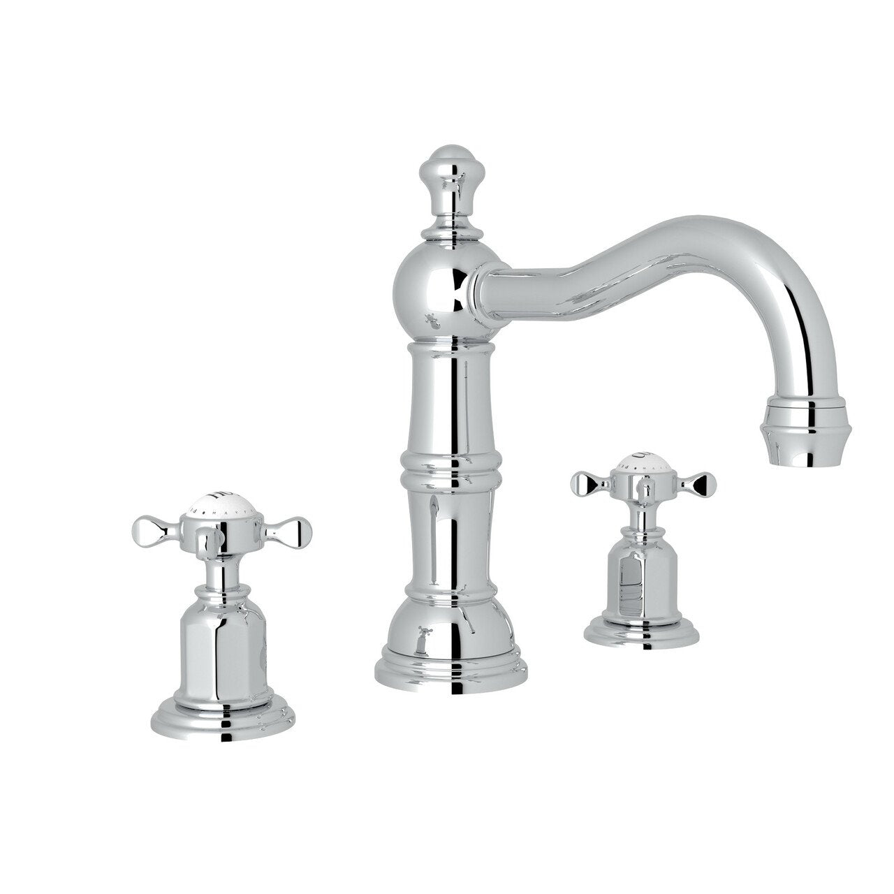 Perrin & Rowe Edwardian Column Spout Widespread Bathroom Faucet - BNGBath