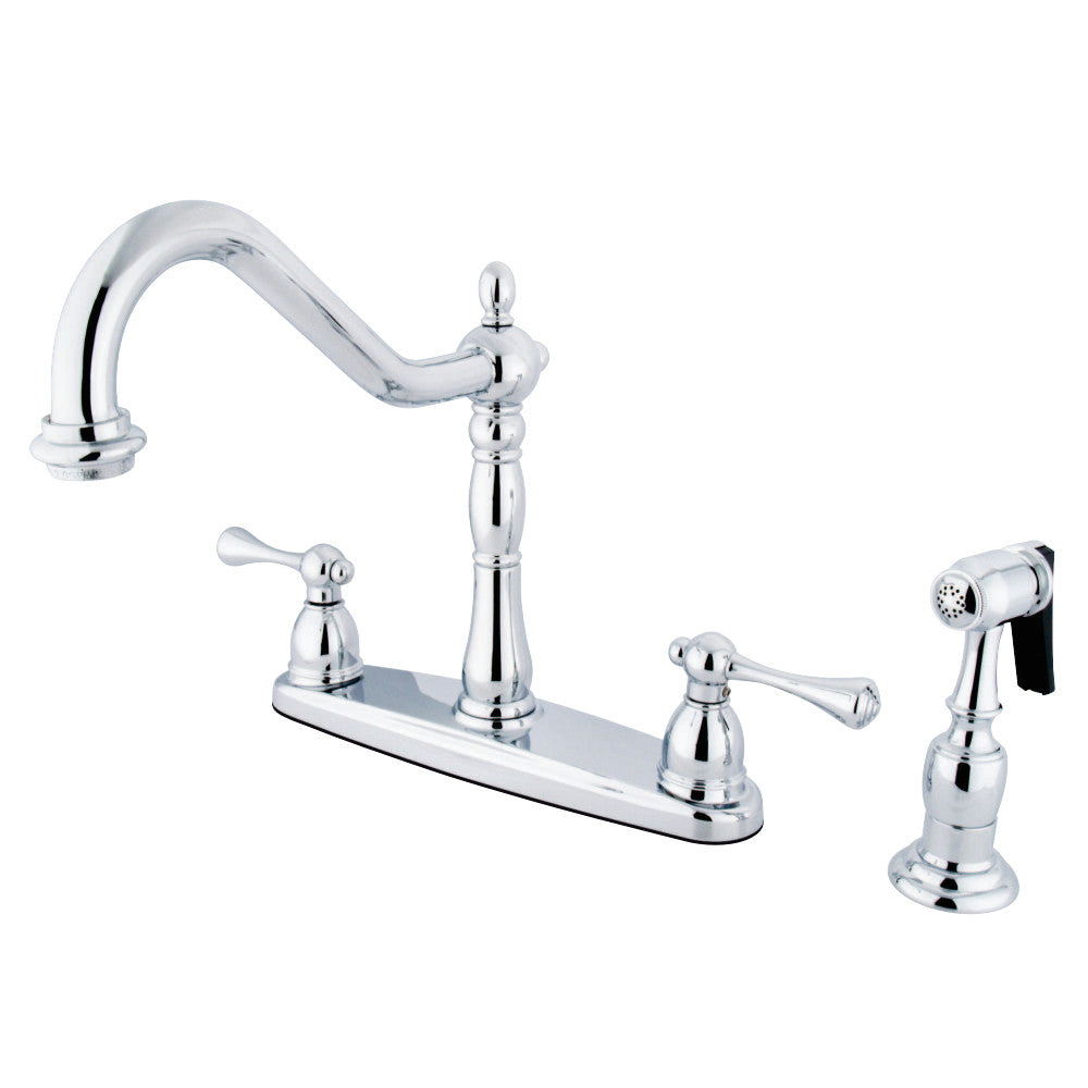 Kingston Brass KB7751BLBS English Vintage Centerset Kitchen Faucet, Polished Chrome - BNGBath