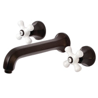 Thumbnail for Kingston Brass KS4025PX Metropolitan 2-Handle Wall Mount Tub Faucet, Oil Rubbed Bronze - BNGBath