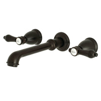 Thumbnail for Kingston Brass KS7125BAL Two-Handle Wall Mount Bathroom Faucet, Oil Rubbed Bronze - BNGBath