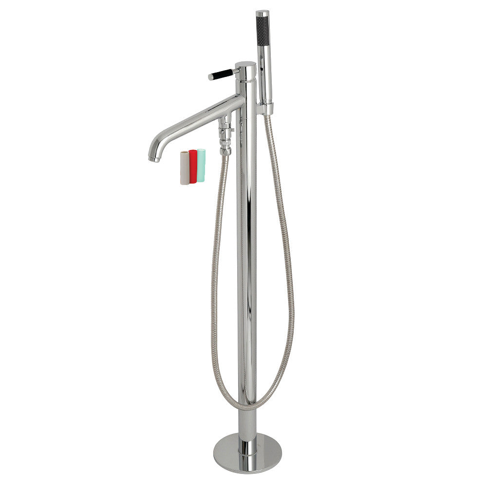 Kingston Brass KS8131DKL Kaiser Freestanding Tub Faucet with Hand Shower, Polished Chrome - BNGBath