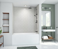 Thumbnail for MTMK72-3650 36 x 50 x 72 Swanstone Metro Subway Tile Glue up Bathtub and Shower Wall Kit  - BNGBath