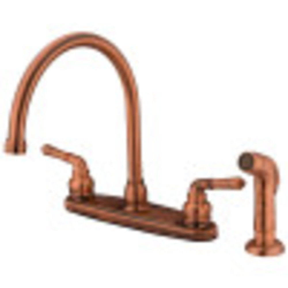 Kingston Brass KB796SP Magellan 8-Inch Centerset Kitchen Faucet, Antique Copper - BNGBath