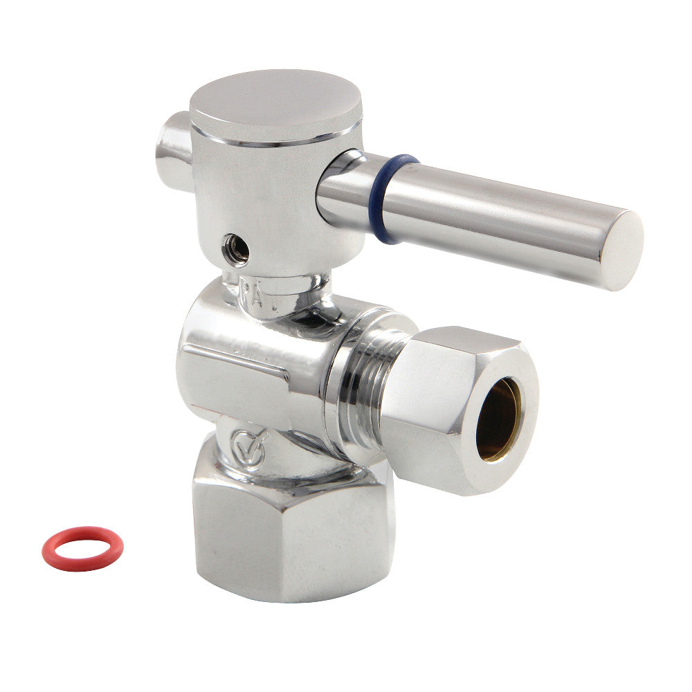 Kingston Brass CC43101DL Quarter Turn Valve (1/2" FIP X 3/8" O.D. Compression), Polished Chrome - BNGBath