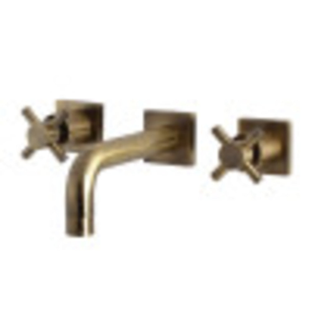 Kingston Brass KS6123DX Concord Two-Handle Wall Mount Bathroom Faucet, Antique Brass - BNGBath