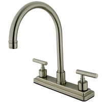 Thumbnail for Kingston Brass KS8798CMLLS Manhattan Centerset Kitchen Faucet, Brushed Nickel - BNGBath