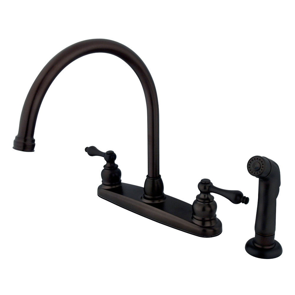 Kingston Brass KB725ALSP Vintage 8-Inch Centerset Kitchen Faucet, Oil Rubbed Bronze - BNGBath