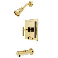 Thumbnail for Kingston Brass KB86520CQL Claremont Tub & Shower Faucet, Polished Brass - BNGBath