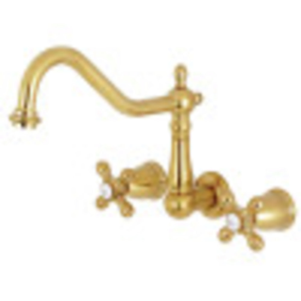 Kingston Brass KS1287AX Wall Mount Kitchen Faucet, Brushed Brass - BNGBath