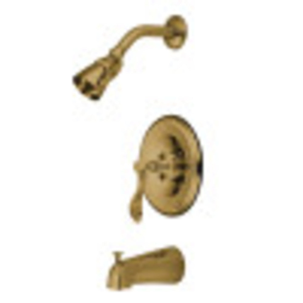 Kingston Brass KB1632CFL Century Tub & Shower Faucet, Polished Brass - BNGBath