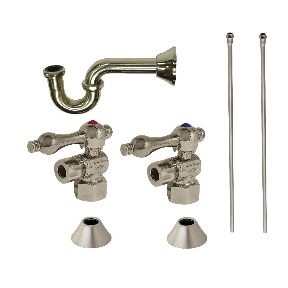 Kingston Brass CC43108LKB30 Traditional Plumbing Sink Trim Kit with P-Trap, Brushed Nickel - BNGBath