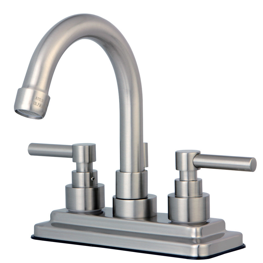 Kingston Brass KS8668EL Elinvar 4 in. Centerset Bathroom Faucet with Brass Pop-Up, Brushed Nickel - BNGBath