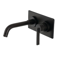 Thumbnail for Kingston Brass KS8110CTL Single-Handle Wall Mount Bathroom Faucet, Matte Black - BNGBath