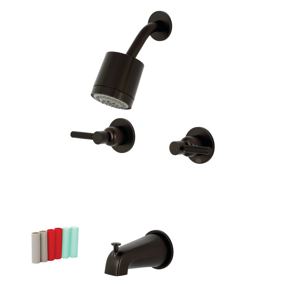 Kingston Brass KBX8145DKL Kaiser Two-Handle Tub and Shower Faucet, Oil Rubbed Bronze - BNGBath